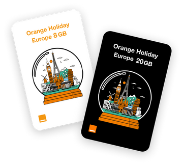 Carte SIM de voyage France Orange Holiday Europe 20/8 Go 14 jours