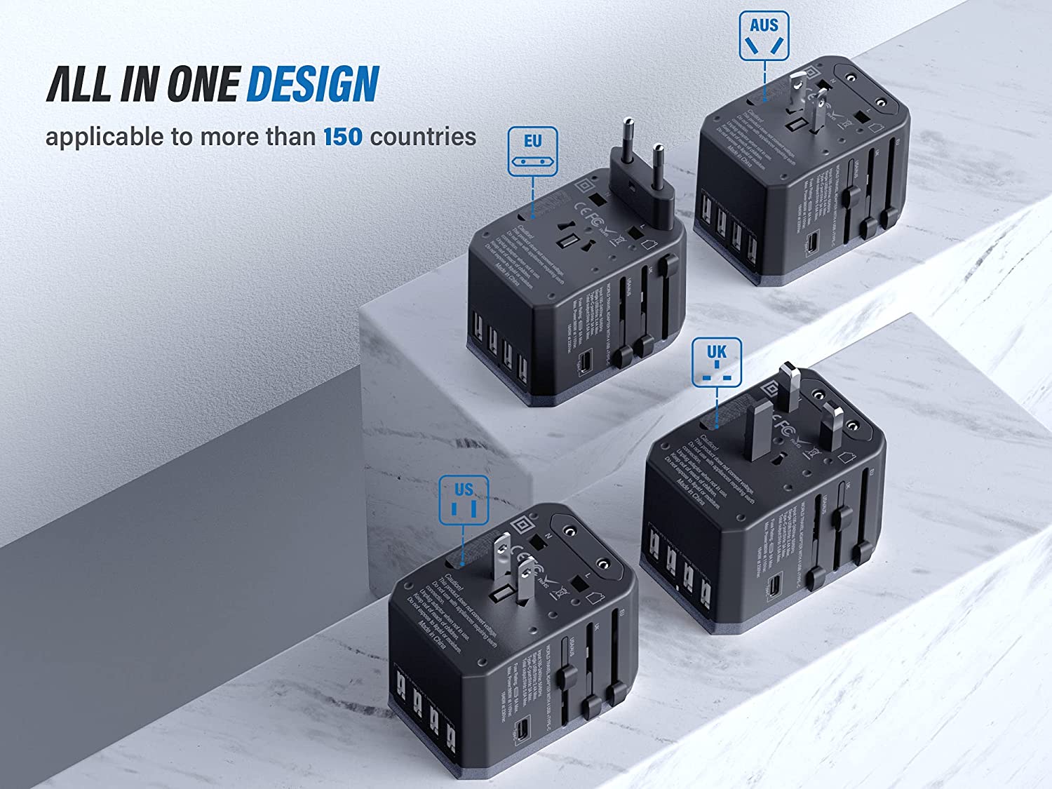 Universal Travel Adapter & Charger One Worldwide International Charger - G-Starlink