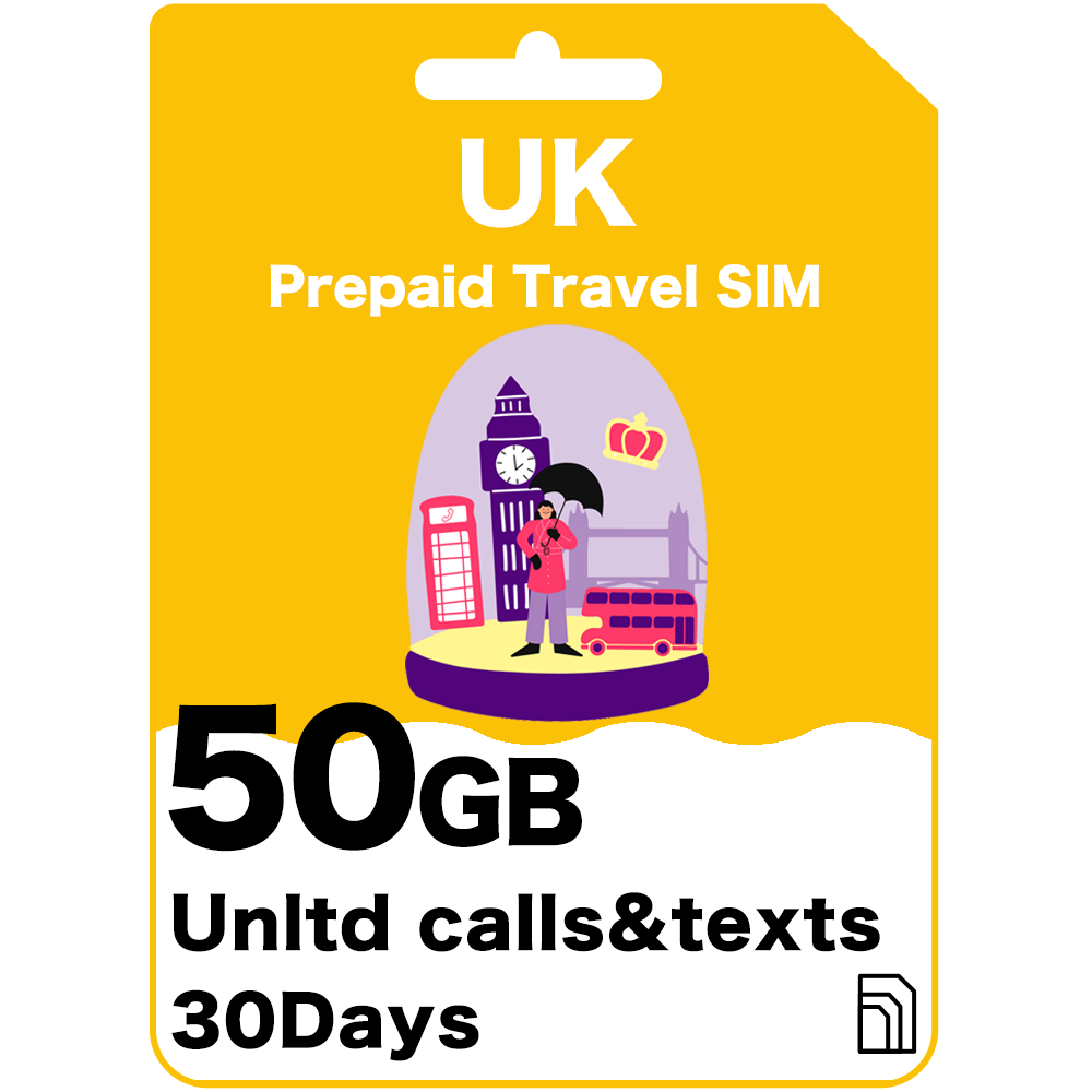 UK travel SIM card - EE pay as you go