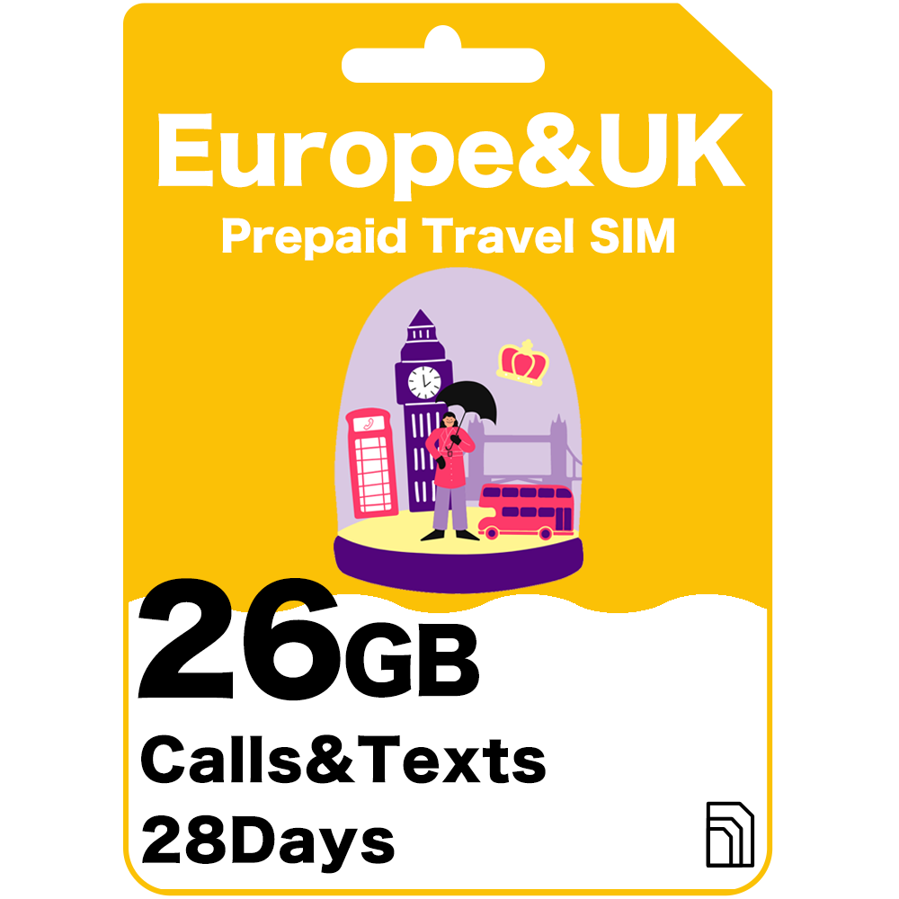 Europe&UK travel SIM card