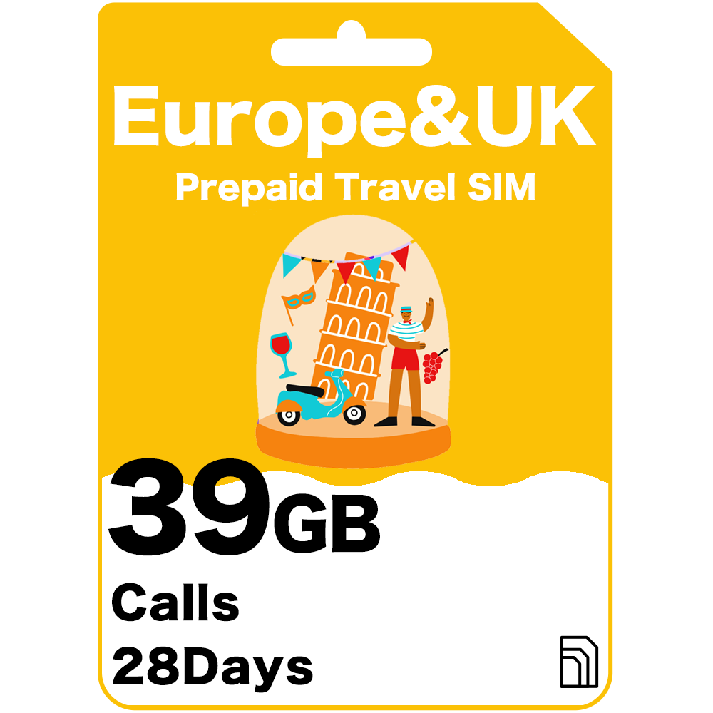 Europe & UK Travel SIM 28 Days
