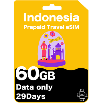 Bali & Indonesia Prepaid Travel eSIM - Telkomsel