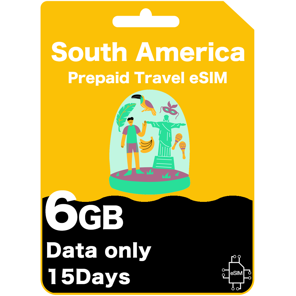 South America Travel eSIM card