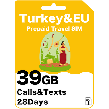 Carte SIM de voyage prépayée Turquie 22 Go 28 jours - Vodafone