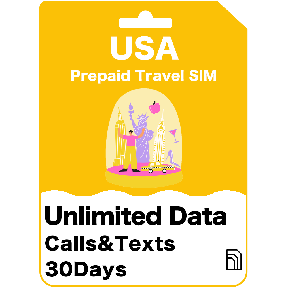 USA & Hawaii Prepaid travel SIM card - T mobile