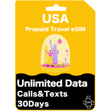 USA & Hawaii Prepaid Travel eSIM Card-T Mobile