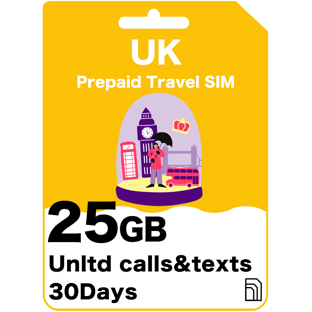 UK travel SIM card - EE pay as you go