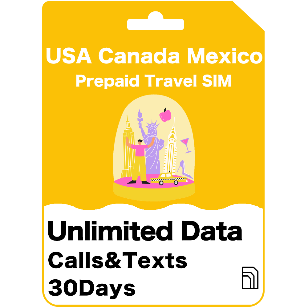 USA Canada Mexico prepaid travel sim card - AT&T